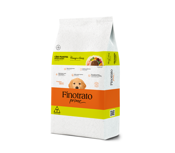 Finotrato Prime Frango e Arroz Cães Filhotes de Raças Grandes