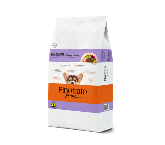 Finotrato Prime Frango e Arroz Cães Filhotes de Raças Pequenas e Médias