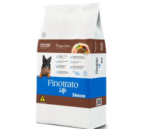 Finotrato Life Sênior Frango e Arroz Cães Senis de Raças Grandes