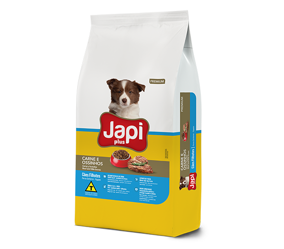 Japi Plus Carne e Ossinhos Cães Filhotes