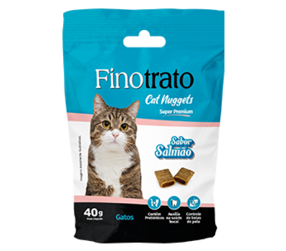 Finotrato Cat Nuggets Salmão - Gatos Adultos